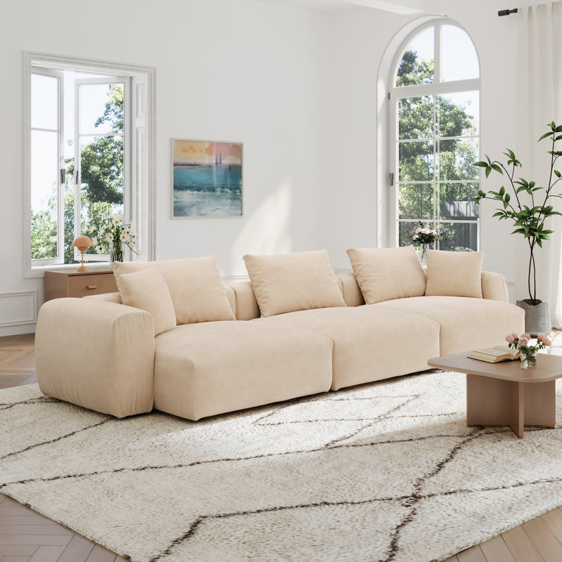 Oversized Upholstered Sectional Sofa Modern Modular Cloud Couch For Living Room Bedroom Down Feather Cushions Deep Seat Sofa